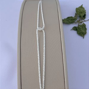 Pulseira nó em malha em banho de banho de prata silver