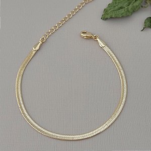 Pulseira fita P em banho de ouro 18k