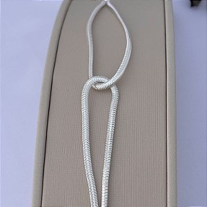 Pulseira nó em salamandra em banho de prata silver