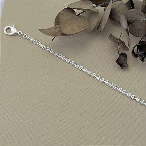 Pulseira riviera em banho de prata silver