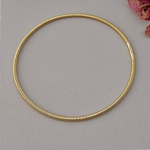 Bracelete corda de violão P em banho de ouro 18k