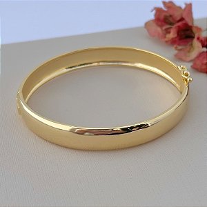 Bracelete abaloado G em banho de ouro 18k