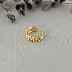 Piercing fake modelo tipo corda em banho de ouro 18k