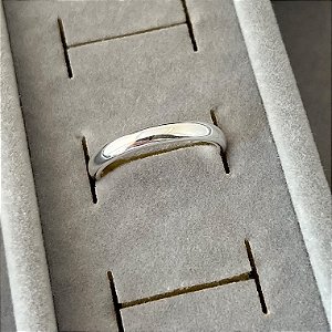 Anel aro 22,5 tipo aliança em banho de prata silver