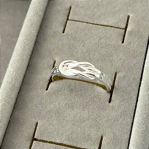 Anel nó aro 12 em banho de prata silver