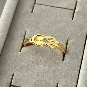 Anel nó aro 13 em banho de ouro 18k