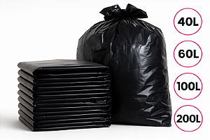 SACO DE LIXO REFORÇADO - DIV. TAMANHOS - PCT C/ 4 KG