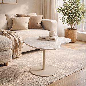 Mesa Lateral de Quartzito Premium para Sala