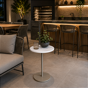 Mesa Lateral Clássica Luxo em Pedra Natural | Domani Design Prime