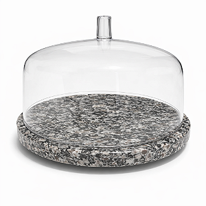 Boleira de Granito com Tampa Acrílica Premium