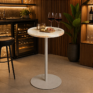 Mesa Lateral em Pedra Ônix Design Exclusivo