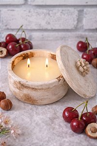 Vela Aromática em Recipiente de Cimento Artesanal