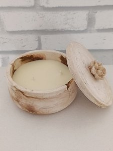 Vela Aromática em Recipiente de Cimento Artesanal