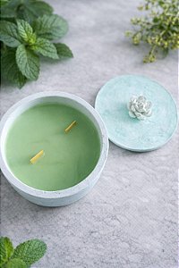 Vela Aromática em Recipiente de Cimento Artesanal - 2
