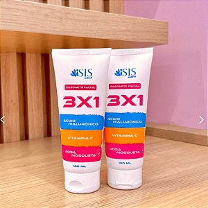 Sabonete liquido facial 3×1