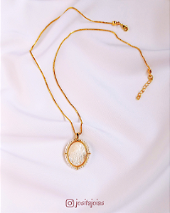 Colar Nossa Senhora de Fátima em Madreperola