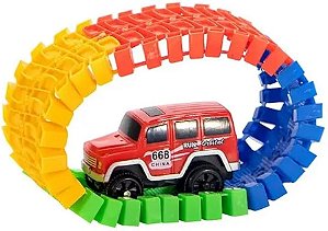Pista Infantil Rainbow Track 55 Peças Carro