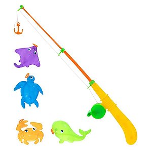Pega Peixe Vara com 4 Peixes Art Brink
