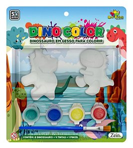 Brinquedo Dino Color Para Pintar em Gesso