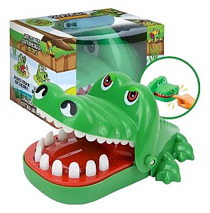 Jacaré Dentista Brinquedo Para Morder Dedo Verde