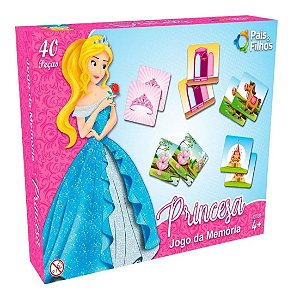 Jogo Memória Princesas Pais & Filhos 40 Peças