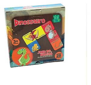 Jogo de Dominó Dinossauro Brinquedo Raciocínio