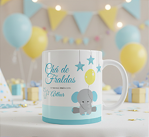 Caneca para Chá de Fraldas.