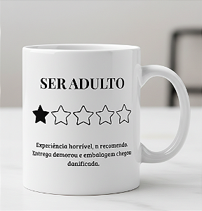 CANECA PERSONALIZADA SER ADULTO ⭐