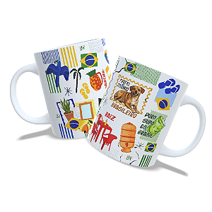 Caneca personalizada/Patrimônio Brasileiro”, “Raiz” e “Puro Sabor do Brasil/325ml
