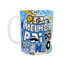 Caneca Personalizada/Dia dos pais – Melhor Pai do Mundo ☕💙
