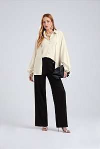 Kimono Gris com Linho e Elastano