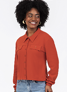 Camisa Texturizado Ponto Canelatto Feminina Habana