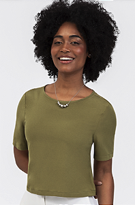 Blusa Feminina Altura de Cós Tecido Flex Ibiza Habana Casual Confortável