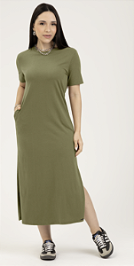 Vestido Malha Comfort Com Bolso Cativa