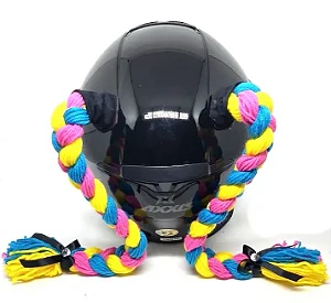 Trança para Capacete Xuca Xuquinha 45cm Colorida