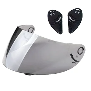 Kit Viseira e Fixação Capacete Vaz V10 Sem Botão