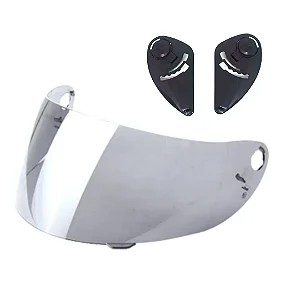 Kit Viseira Fixação Capacete Vaz V10 Com Botão