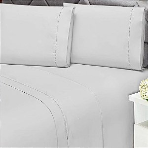 Lençol King com elástico 180 fios 100% Algodão Premier - Andreza Branco