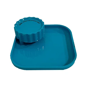 Dichavador Com Bandeja 2 Partes Herbgrinders - Azul
