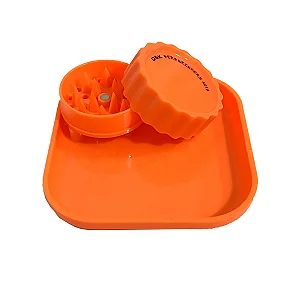 Dichavador Com Bandeja 2 Partes Herbgrinders - Laranja