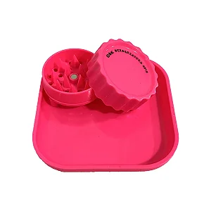 Dichavador Com Bandeja 2 Partes Herbgrinders - Rosa