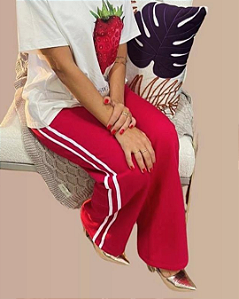 Calça Track Pants Vermelha / Petit Rose