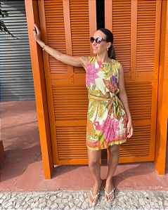 Vestido Regata / Estampa Tropical - M.A Clothes