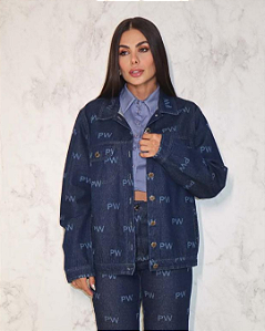 Jaqueta Jeans / Estampa PW / Over - Perfect Way
