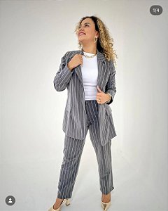 CALÇA RETA ALFAIATARIA LISTRA