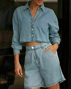 SHORTS JEANS MOM FIT PREGAS-DICOLLANI