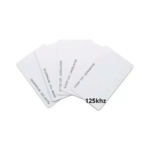 CARTÃO RF-ID BRANCO PLASTICO 125 kHz