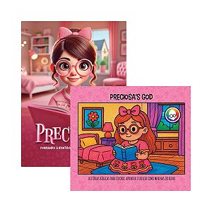 5 Devocionais + 5 Livros de colorir Preciosas