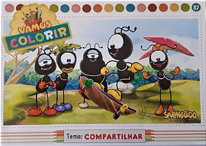 Livro Vamos Colorir - Compartilhar - Smilinguido