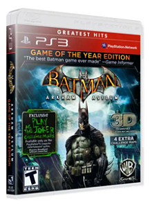 Batman: Arkham Asylum 3D - PS3 (usado)